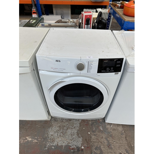 819 - An AEG 6000 Series 60cm condenser tumble dryer