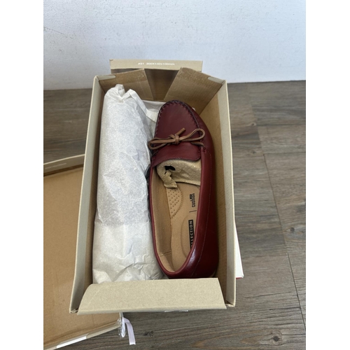 513 - Four boxed pairs of women's shoes, three Rieker and one Clarks