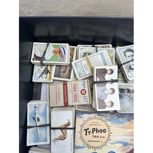 520 - A collection of cigarette and tea cards to include J. Wix & Sons. Ltd., Wills's, Park Drive etc.