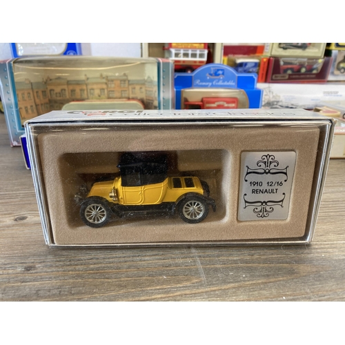 496 - A collection of boxed diecast model vehicles to include Corgi Tramlines, Corgi Collectors' Classics,... 