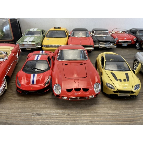 497 - A collection of diecast model vehicles to include Road Legends 1968 Ford Shelby GT 500K, Mira 1955 B... 