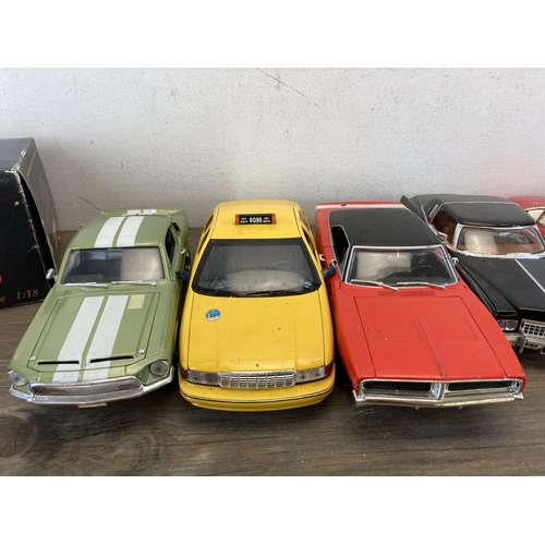 497 - A collection of diecast model vehicles to include Road Legends 1968 Ford Shelby GT 500K, Mira 1955 B... 