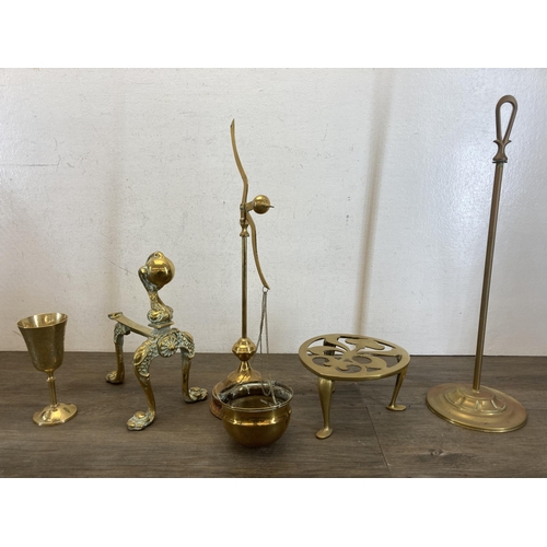 417 - A collection of antique and later metalware to include 19th century James Dixon & Sons of Sheffield ... 