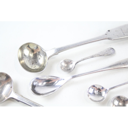 2231 - Twelve hallmarked sterling silver condiment spoons - approx. gross weight 76g