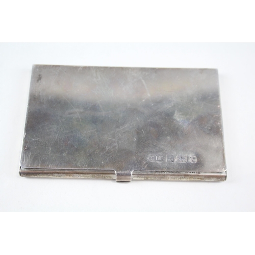 2232 - A hallmarked Birmingham silver business card case, dated 1992 - approx. gross weight 64g