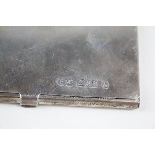 2232 - A hallmarked Birmingham silver business card case, dated 1992 - approx. gross weight 64g