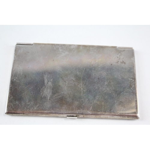 2232 - A hallmarked Birmingham silver business card case, dated 1992 - approx. gross weight 64g