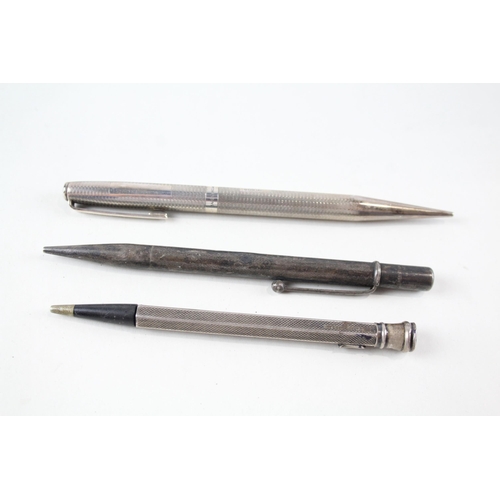 2236 - Three .925 silver pencils to include Yard-O-Led etc. - approx. gross weight 63g