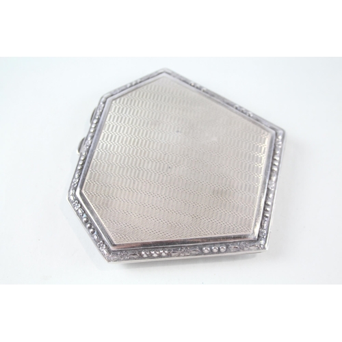 2239 - A hallmarked Birmingham silver compact mirror - approx. gross weight 90g