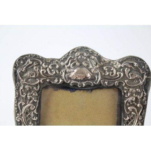 2243 - Three hallmarked sterling silver photograph frames - largest approx. 20cm high x 15cm wide