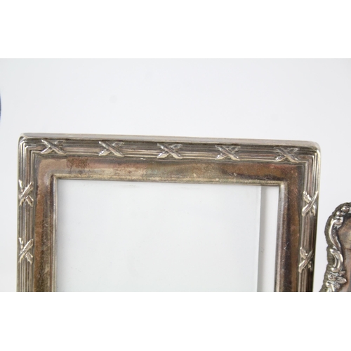 2243 - Three hallmarked sterling silver photograph frames - largest approx. 20cm high x 15cm wide