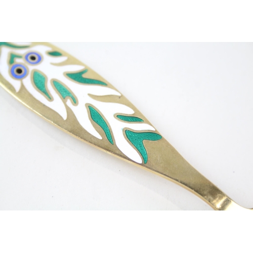 2245 - A 1970 A. Michelsen of Denmark hallmarked sterling silver and enamel commemorative spoon - approx. g... 