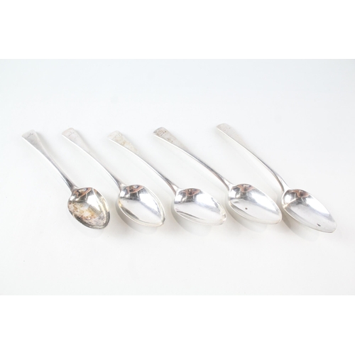 2248 - Five Georgian hallmarked sterling silver  teaspoons - approx. gross weight 93g