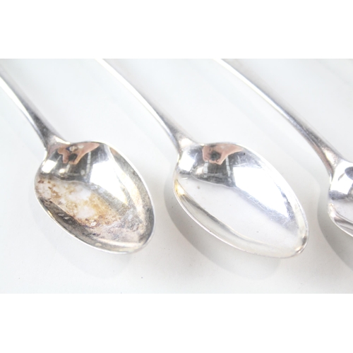 2248 - Five Georgian hallmarked sterling silver  teaspoons - approx. gross weight 93g