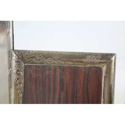 2249 - Three hallmarked sterling silver photograph frames - largest approx. 22cm high x 16cm wide