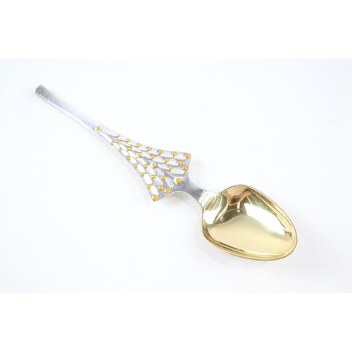 2251 - A 1965 A. Michelsen of Denmark hallmarked sterling silver and enamel commemorative spoon - approx. g... 