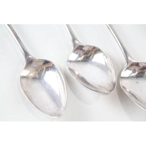 2255 - Five Georgian hallmarked sterling silver teaspoons - approx. gross weight 77g