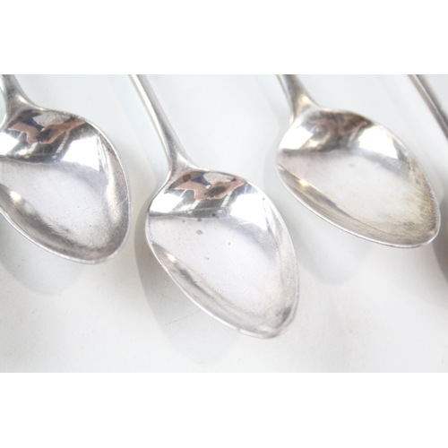 2255 - Five Georgian hallmarked sterling silver teaspoons - approx. gross weight 77g