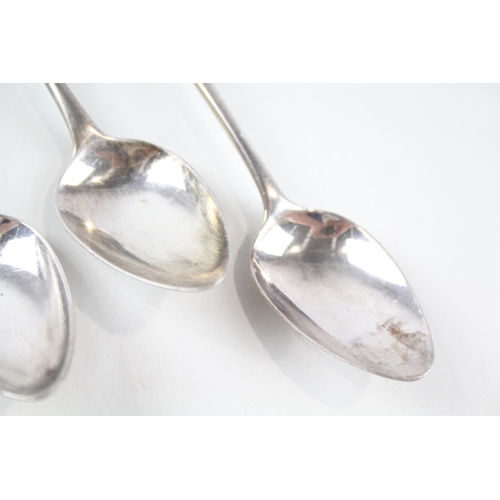 2255 - Five Georgian hallmarked sterling silver teaspoons - approx. gross weight 77g