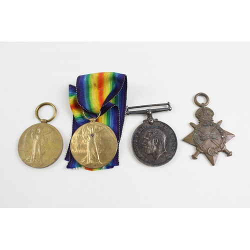 2274 - Four WWI British medals, one 1914-15 Star presented to 4164 A-BMBR O. Jones R.F.A, one War presented... 