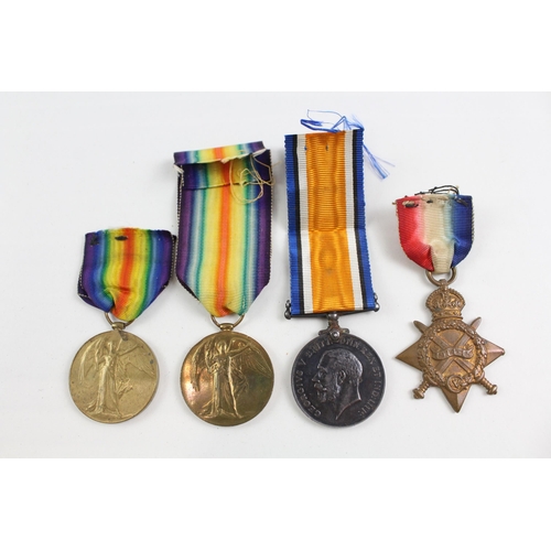 2276 - Four WWI British medals, two presented to T4-084434 Dvr. A. G. Lower A.S.C, one Victory presented to... 