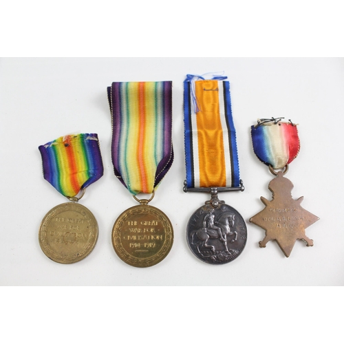 2276 - Four WWI British medals, two presented to T4-084434 Dvr. A. G. Lower A.S.C, one Victory presented to... 