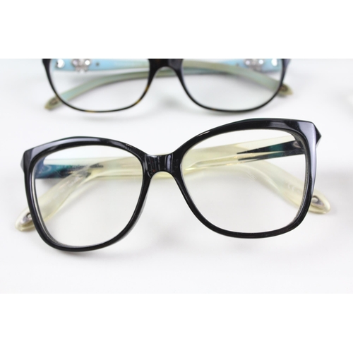 509 - Six pairs of designer prescription glasses with cases to include Tiffany & Co, Givenchy, Versace, Ma... 