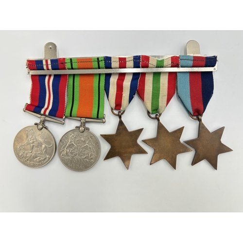 2277 - Two WWII mounted medal groups