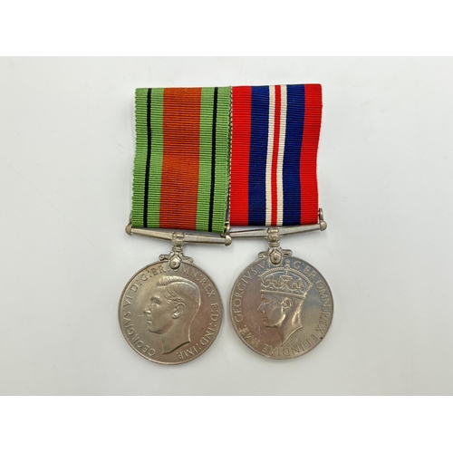 2277 - Two WWII mounted medal groups