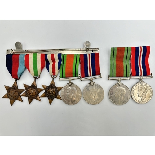 2277 - Two WWII mounted medal groups