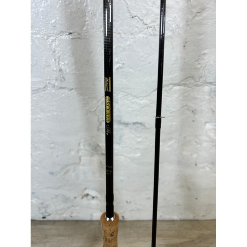 1006 - Four fishing rods, one Shakespeare Pro-Am Fly 2.7m with bag, one Shakespeare Cypry Carp 3.60m, one T... 