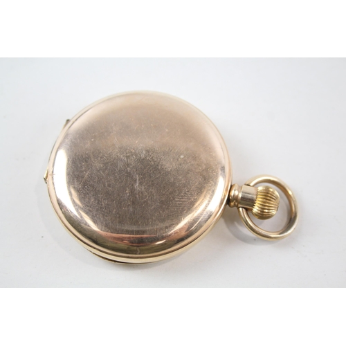 2183 - A vintage Pinnacle rolled gold hand wind full hunter pocket watch