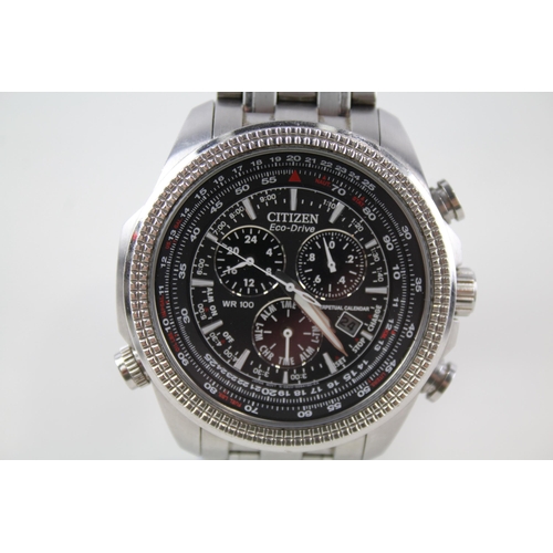 2190 - A Citizen Eco-Drive perpetual calendar quartz men's wristwatch - ref no. E820-S063370