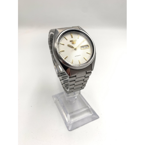 2168 - A boxed Seiko 5 automatic wristwatch - ref no.7S26-0480