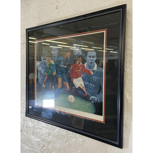 266 - A late 20th century framed Vincent McRoy pencil signed limited edition 41/350 Ryan Giggs Manchester ... 