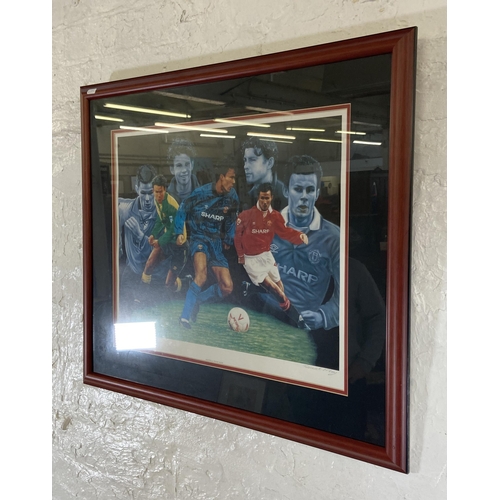 267 - A late 20th century framed Vincent McRoy pencil signed limited edition 43/350 Ryan Giggs Manchester ... 