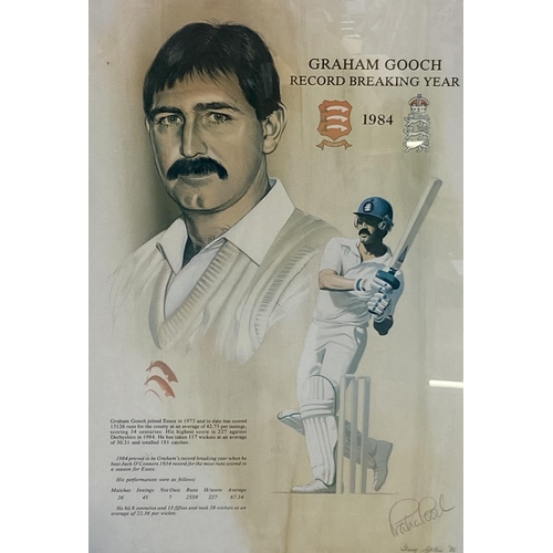 268 - A late 20th century Graham Gooch 'Record Breaking Year 1984' pencil signed limited edition 164/500 p... 