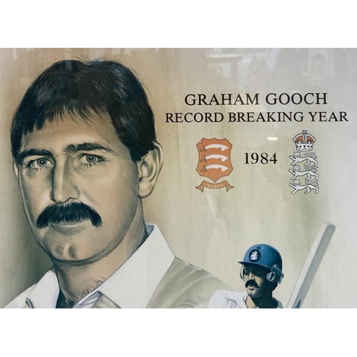 268 - A late 20th century Graham Gooch 'Record Breaking Year 1984' pencil signed limited edition 164/500 p... 