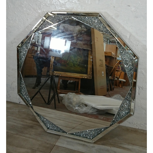 106 - A boxed The Range Octagonal LED crystal effect mirror - approx. 100cm