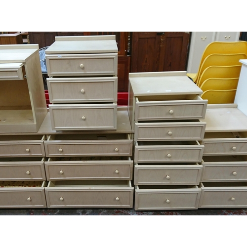 112 - Five pieces of late 20th century laminate bedroom furniture