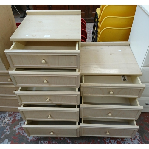 112 - Five pieces of late 20th century laminate bedroom furniture