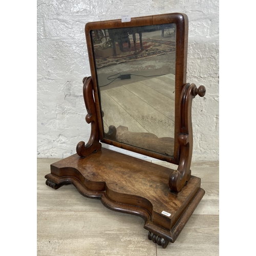 12 - A Victorian mahogany framed swing dressing table mirror - approx. 64cm high x 58cm wide x 29cm deep