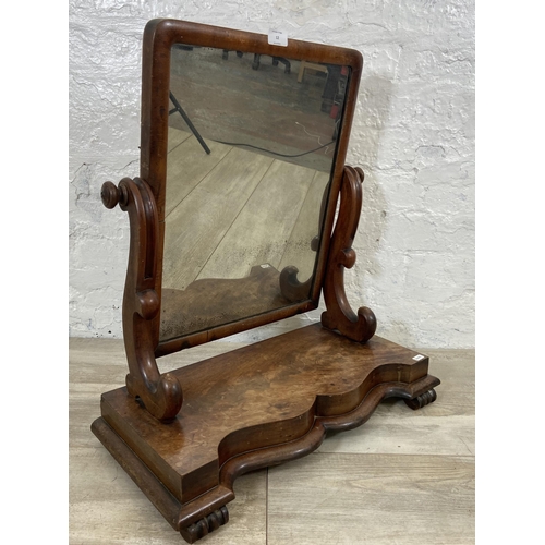 12 - A Victorian mahogany framed swing dressing table mirror - approx. 64cm high x 58cm wide x 29cm deep