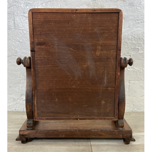 12 - A Victorian mahogany framed swing dressing table mirror - approx. 64cm high x 58cm wide x 29cm deep