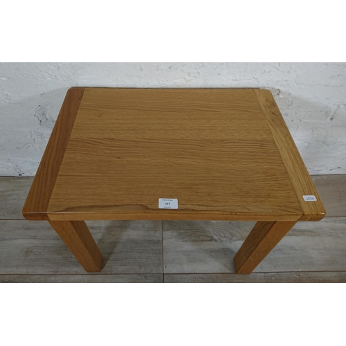 137 - A Sherbourne oak side table - approx. 48cm high x 60cm wide x 40cm deep