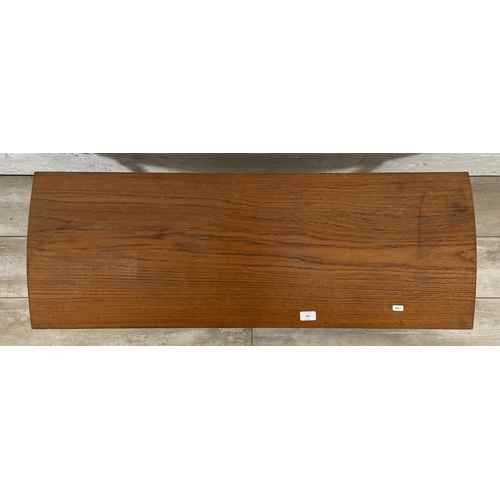 149 - A Myer teak coffee table - approx. 34cm high x 38cm wide x 107cm deep