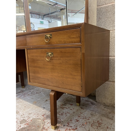 38 - A mid 20th century G Plan tola dressing table with upper three section mirror - approx. 124cm high x... 