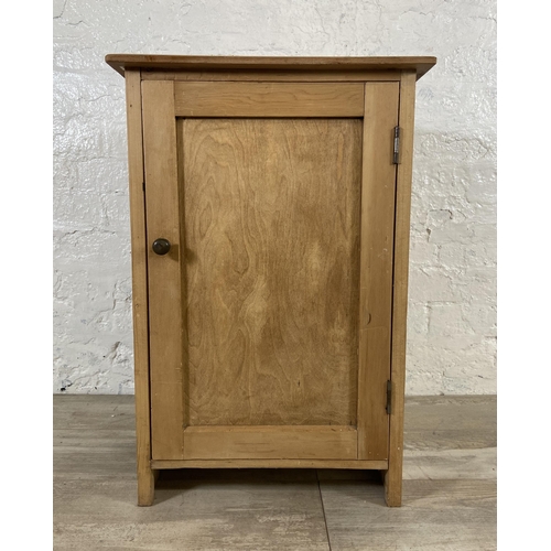 70 - An Edwardian satinwood bedside cabinet - approx. 70cm high x 46cm wide x 38cm deep