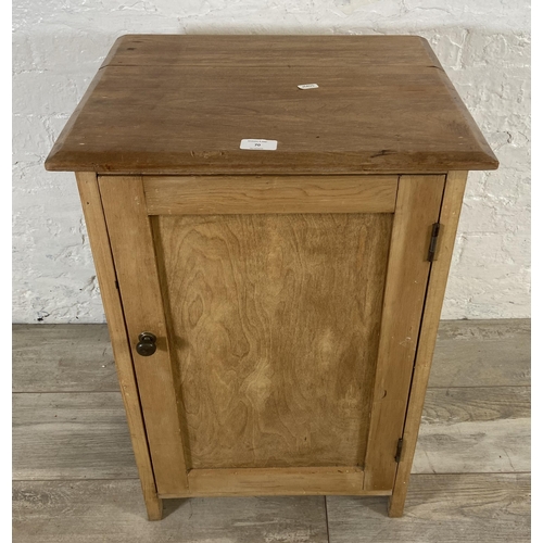 70 - An Edwardian satinwood bedside cabinet - approx. 70cm high x 46cm wide x 38cm deep