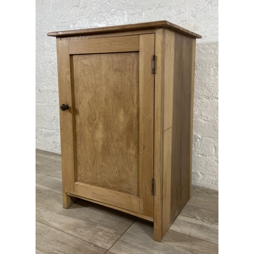 70 - An Edwardian satinwood bedside cabinet - approx. 70cm high x 46cm wide x 38cm deep